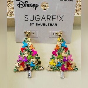 Disney Sugarfix Multicolor Christmas Tree Earrings